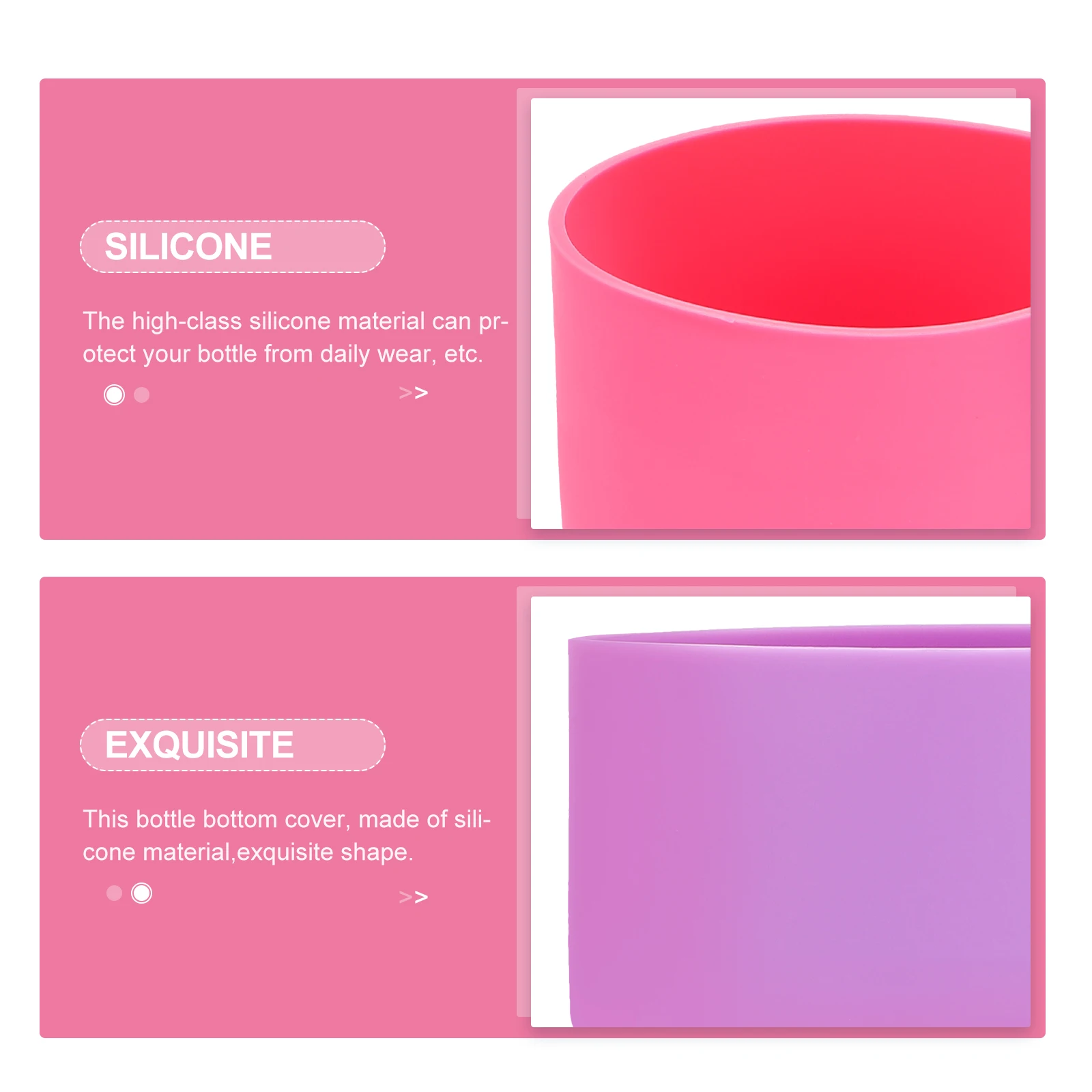 

4Pcs Elastic Silicone Bottom Sleeves Practical Bottle Protector AntiCondensation Heat Resistant Cover For Water Bottles
