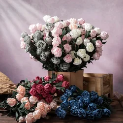 41cm Artificial Flower Philly Rose PE Wedding Home Decoration Wedding Hand Bouquet Road Lead Flower Wall Fake Flower