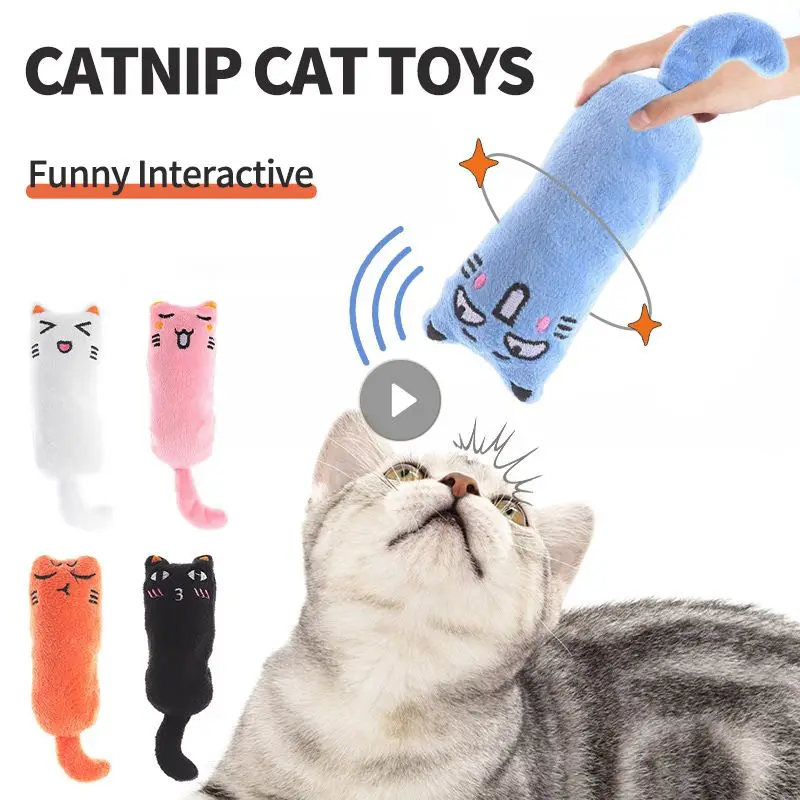 Cats Cute Toys Catnip Products Kitten Teeth Grinding Plush Thumb Play Game Mini Cotton Soft Chew Bite Toy Pet Product