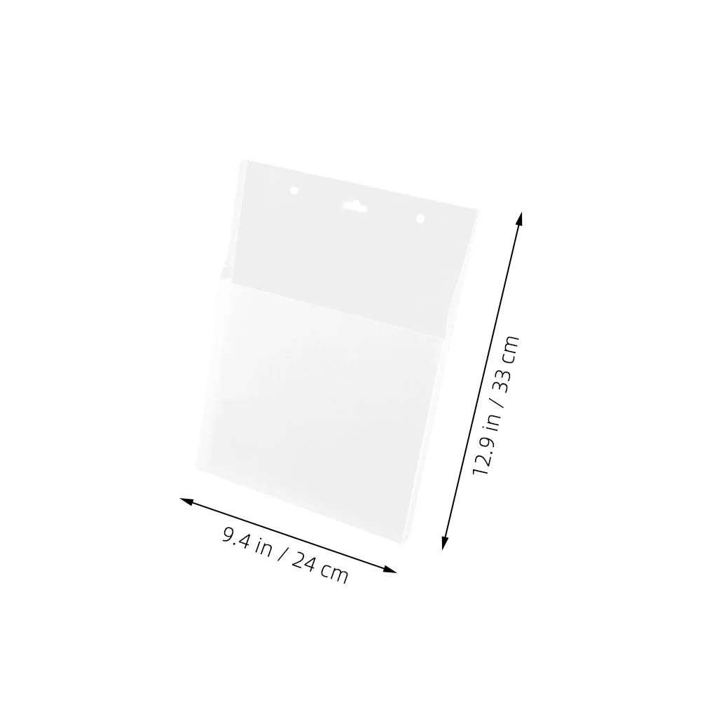 2Pcs WallMounted Holder Plastic Magazine Rack Hanging Wall Bag Transparent Document Stand Office ganizer Storage Solution