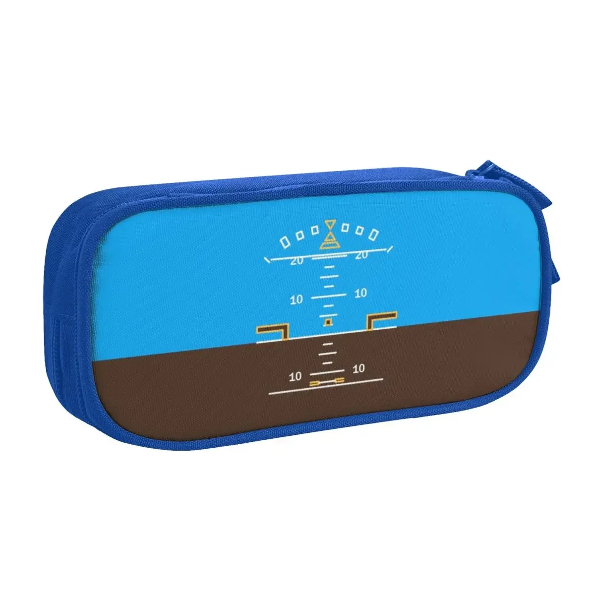 Custom Attitude Indicator Pencil Case Large Capacity Flight Pilot Airplane Aviation Aviator Pencil Box Students Stationery