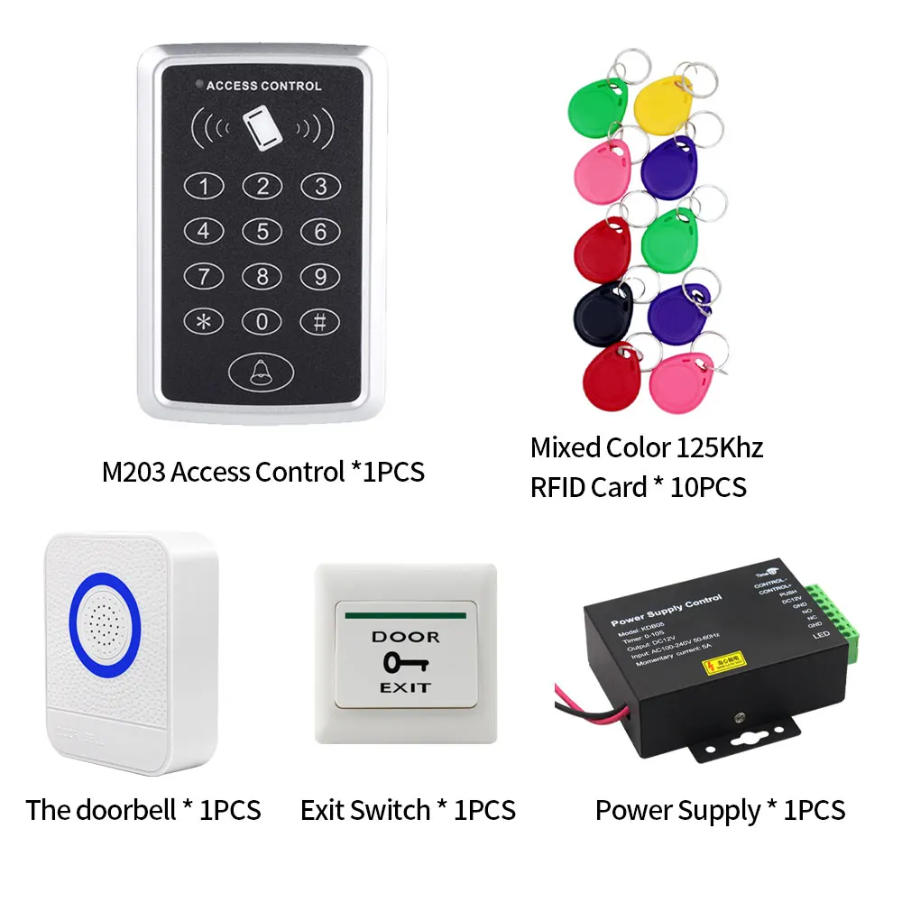 Standalone RFID Access Control Kits Keypad 125KHz Door Lock Controler Openner 1000User for Door Entry Security Protection System