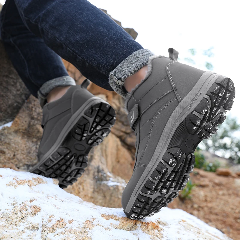 أحذية رياضية رجالية مقاومة للماء وغير قابلة للانزلاق، أحذية تنس للرجال، شباشب شتوية دافئة