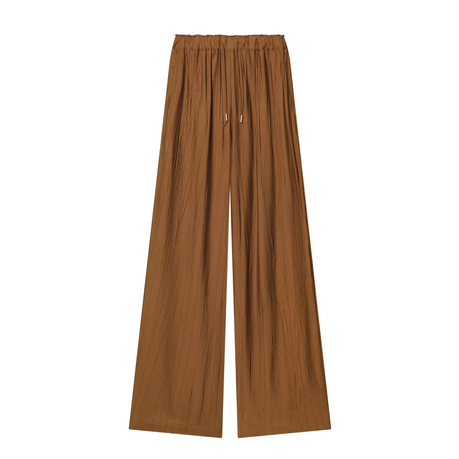 Herfstnieuw los en eenvoudig damesshirt met V-hals en lange mouwen, elastische taille en broek met wijde pijpen - afbeelding 1