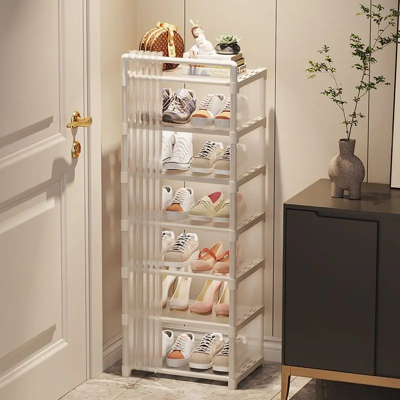 2025 Home Shoe Rack with Curtain Creative Multi layer Dustproof Shoe Storage Holder Multi functional Door Shoe Storage RackLH324