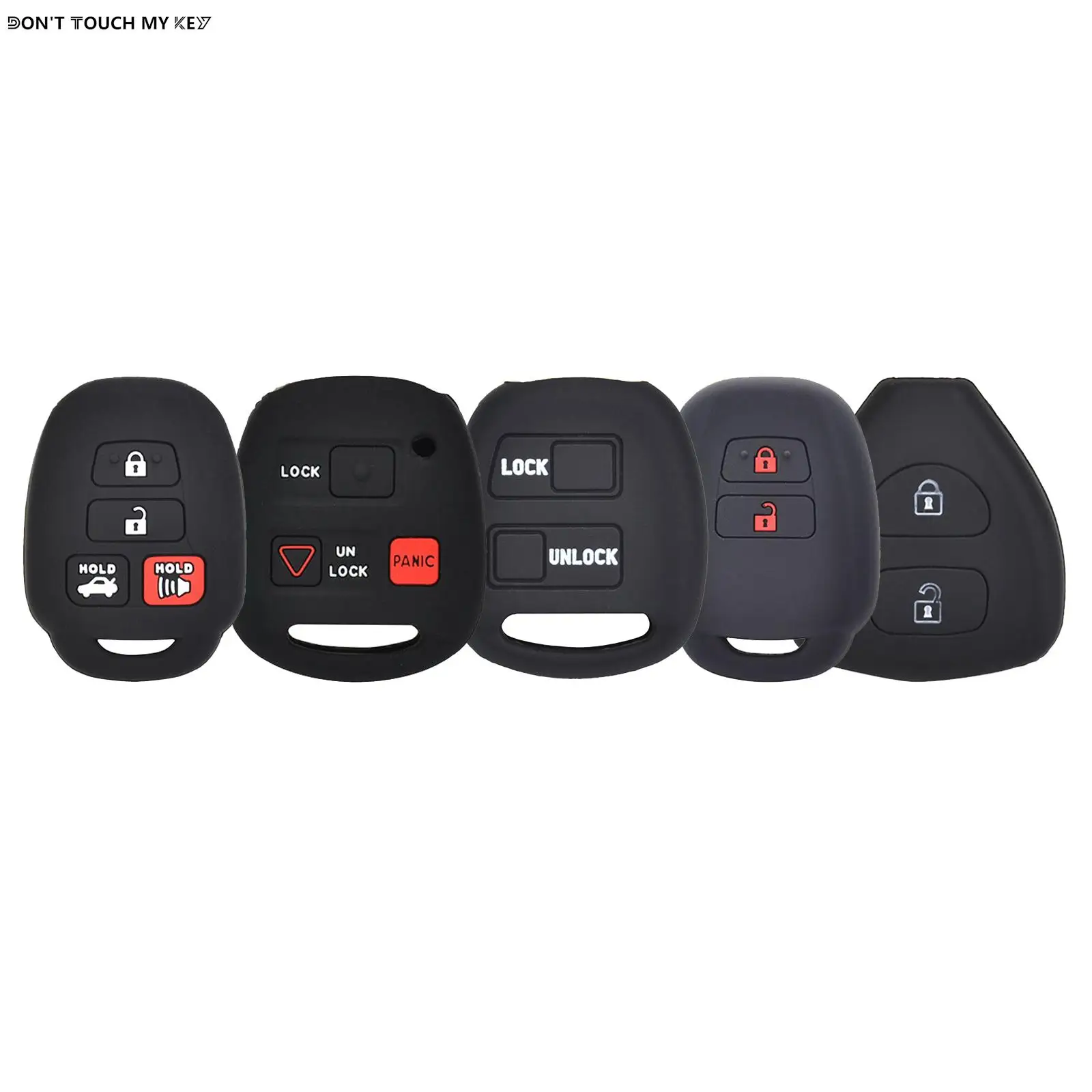 Dla Toyota Camry Corolla Prado Landcruiser RAV4 Yaris Auris Highlander 4-Runner Vios Remote Fob Cover Silicone Car Key Case