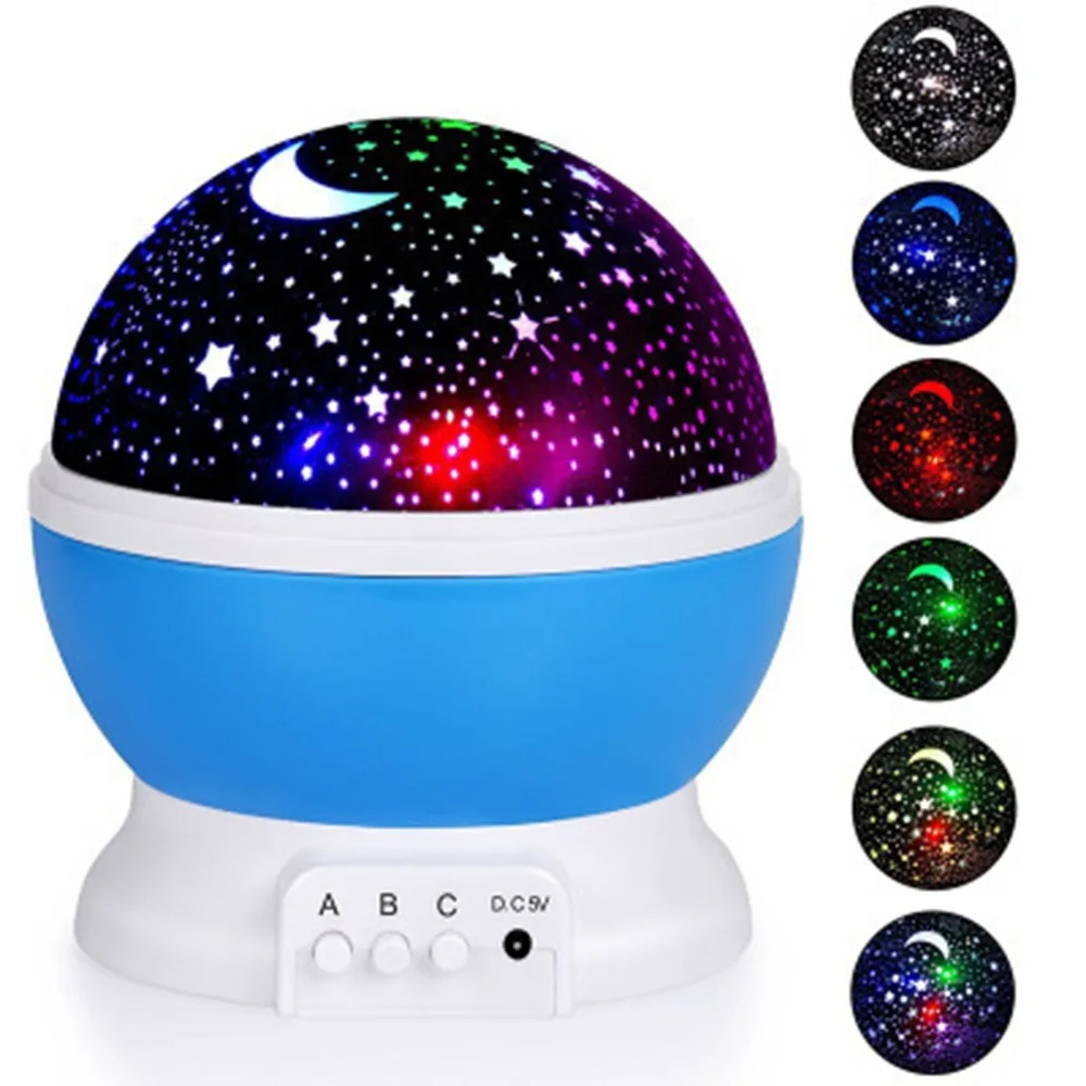 Colorful Star Projector Night Light 12 Light Color 360 Degree Rotation Nightlight Starlight 5V Changing Light Star Projector