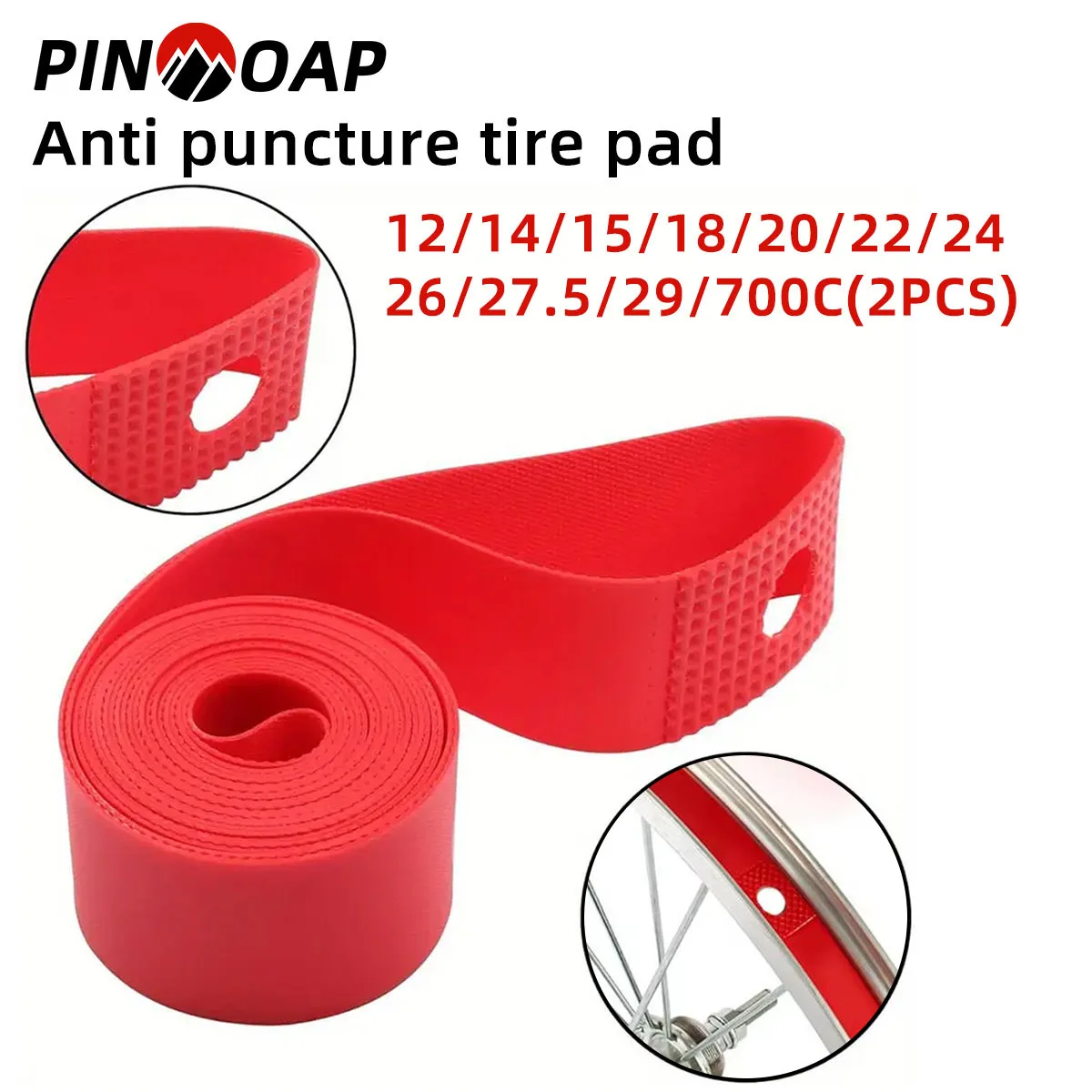 

PINMOAP 2 шт., противопрокольная накладка для шин, защитная пленка для внутренней трубки из ПВХ, прочная полоса, подходит для электромобилей с горной дорогой