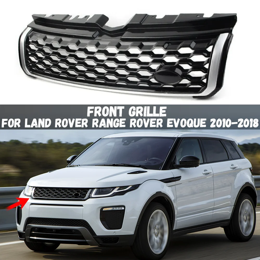 

Car Front Bumper Grill Mask Radiator Grille For Land Rover Range Rover Evoque L538 2011-2018 Honeycomb Mesh Grills