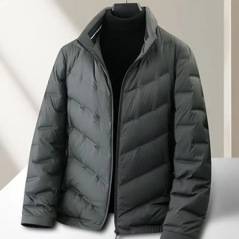 2025 Autumn/Winter New Men's Down Jacket Down Content 90% Quality Fabric Lightweight Youth Down Jacket Shirt Collar