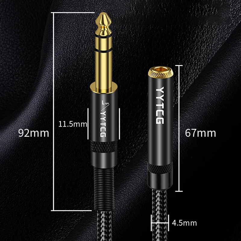 3.5 Female to 6.5 Male Audio Cable Auxiliar OFC Silvery Plating 3.5mm Jack Aux Cable for Speaker Guitar Amplifier Audio Cable