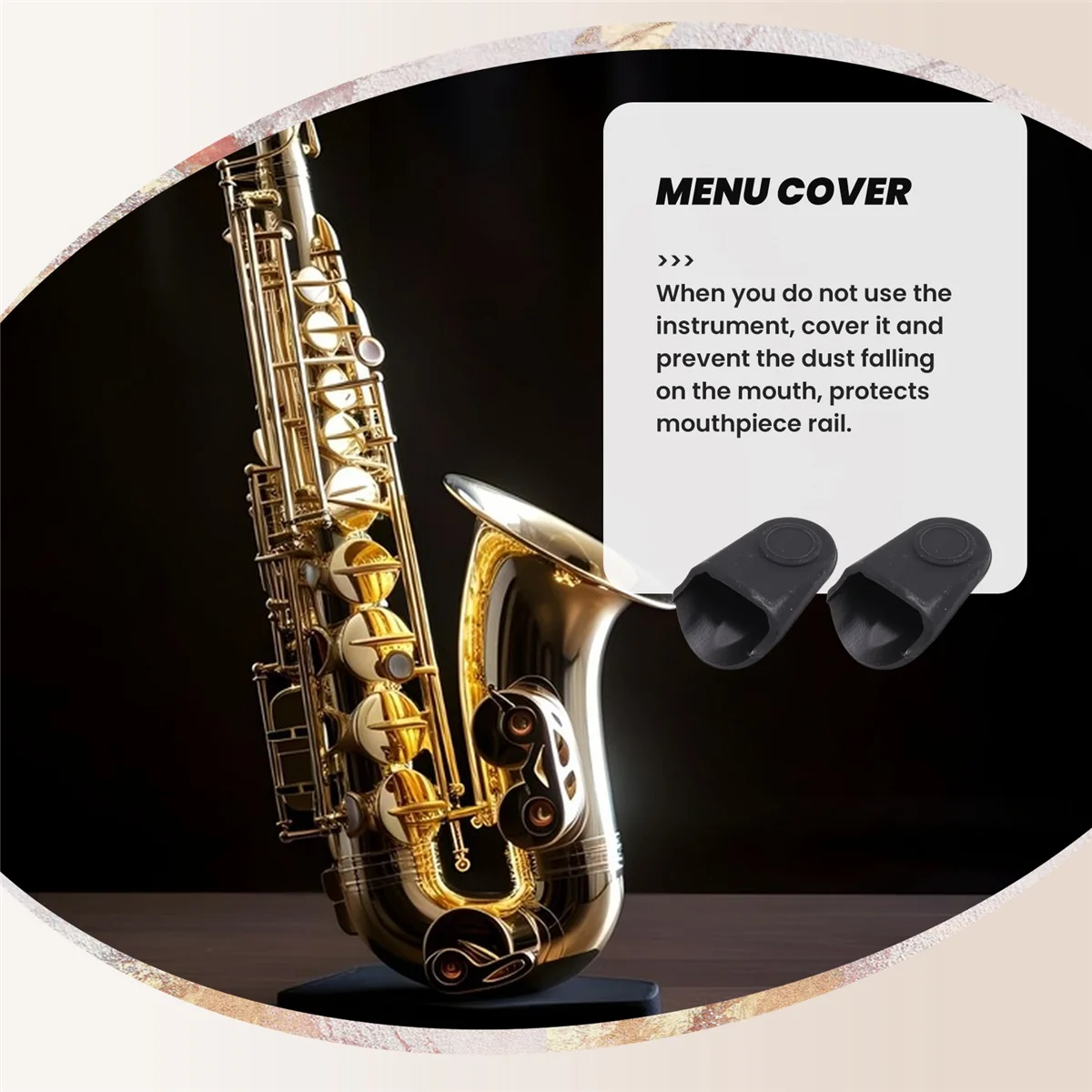 15 Uds tapa de boquilla de goma Clip ligadura protege punta delicada para flauta clarinete saxofón piezas de saxofón accesorios calientes