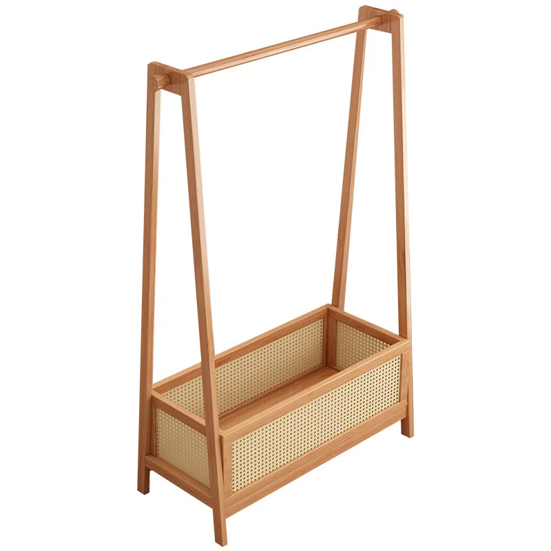 

Hanging hanger Floor-to-ceiling bedroom household coat rack Non-solid wood clothes drying coat rack