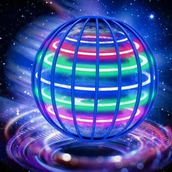 LED Light up Flying Ball Boomerang - Magic Fly Nova Orb Hover Spinner Fidget Toy for Children Family Fun Gift