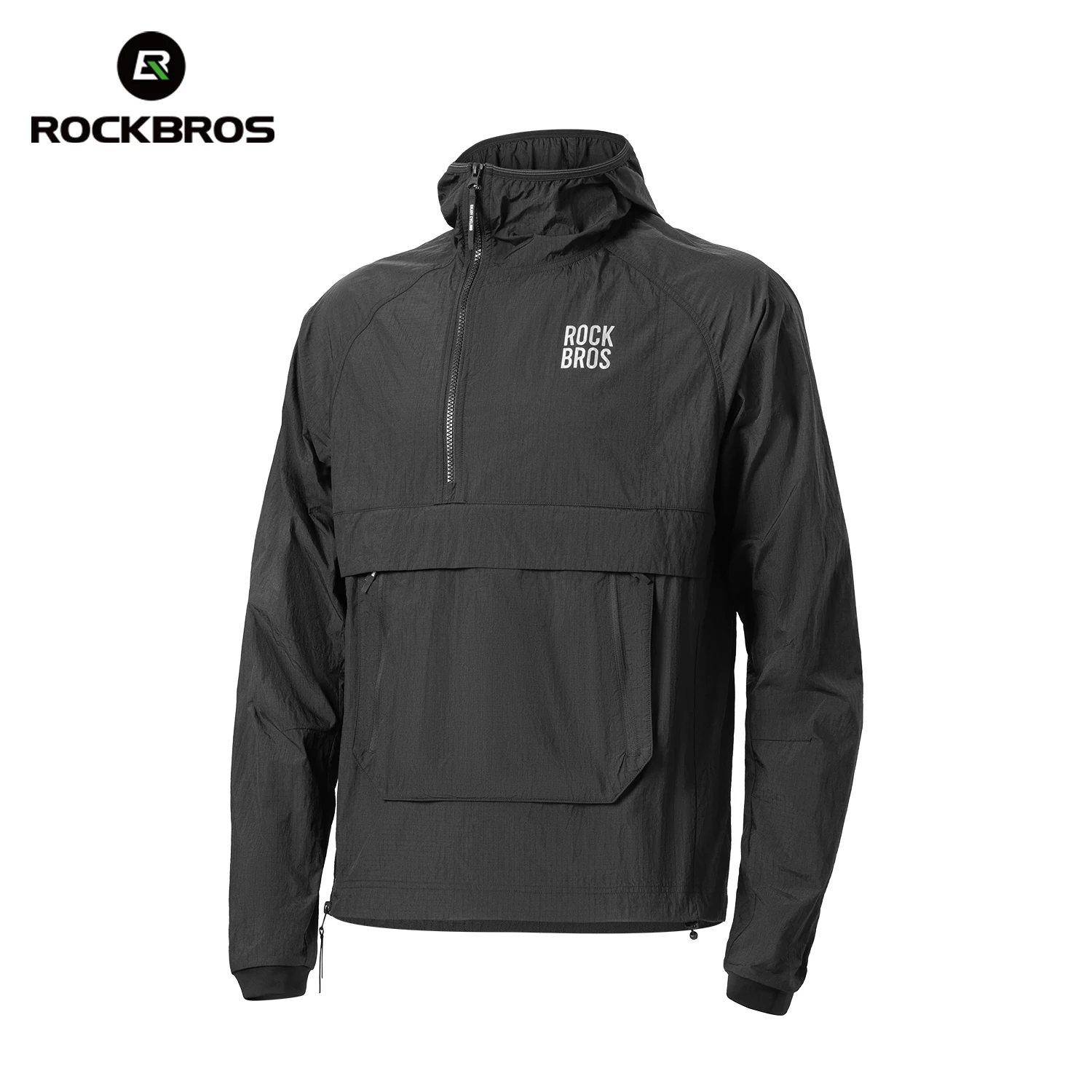 ROCKBROS Cycling Waterproof Jacket Casual Detachable Pocket Windbreaker Breathable Bicycle Clothes Windproof Outdoor Clothing