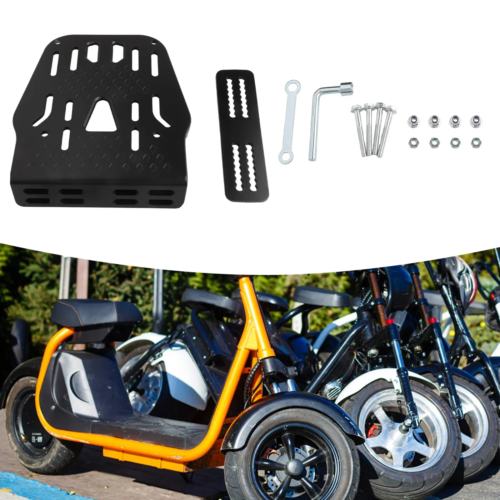 حامل خلفي للذيل مثالي للسفر والتسوق 29*22*7 سنتيمتر للاستخدام الترفيهي لمركبة إيما الكهربائية