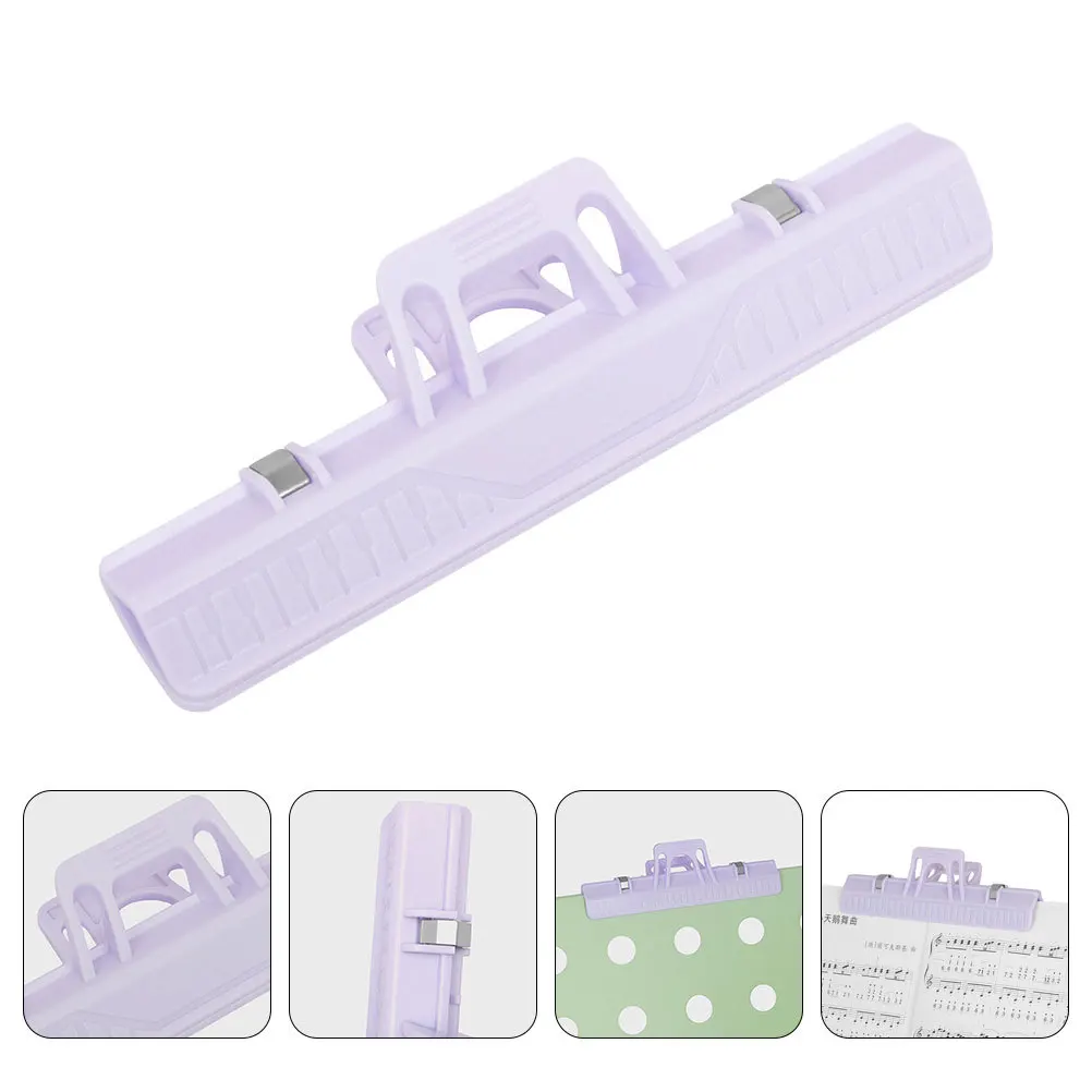 

4Pcs Music Sheet Clips Portable Compact Durable ABS Spring Steel Clips for Piano Guitar Violin Music Page Holder Score Fixing