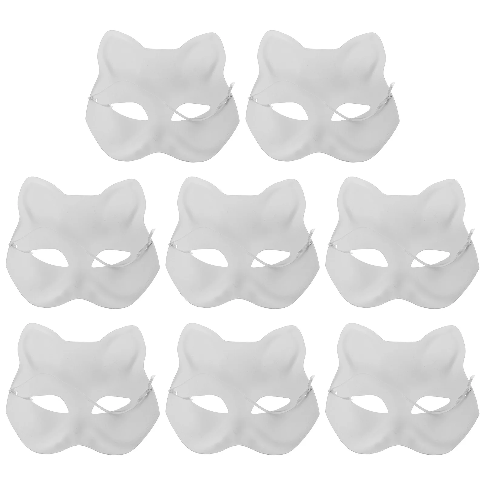 8 Pcs Blindfold Fox Pulp Mask Child Facial Hydrating Paper Halloween Masquerade Masks