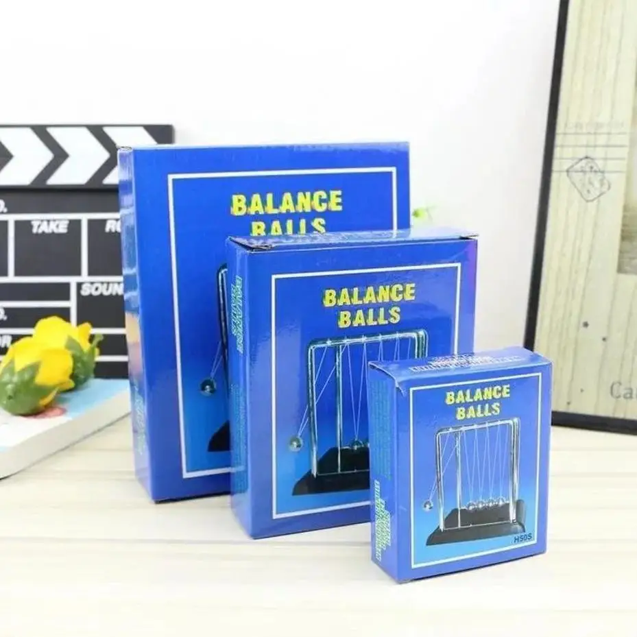 1 Pcs Newton's Cradle Desk Table Decor Metal Pendulum Ball Steel Balance Ball Newton Ball Physics Science Pendulum