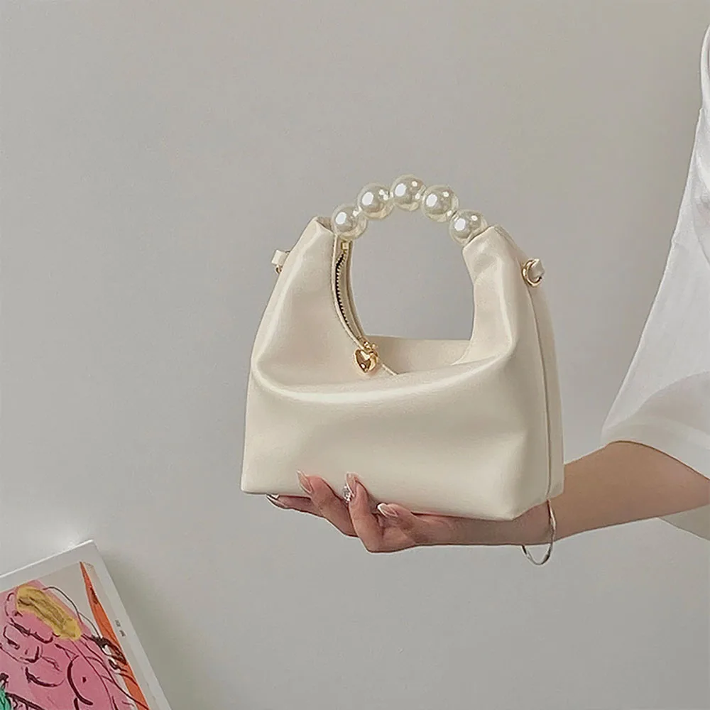 Mini Pearl Handbag Women\'s Bag New Design High Grade Chain Crossbody Bag Small Fresh Dumpling Bag Mini-chain Slung Bag