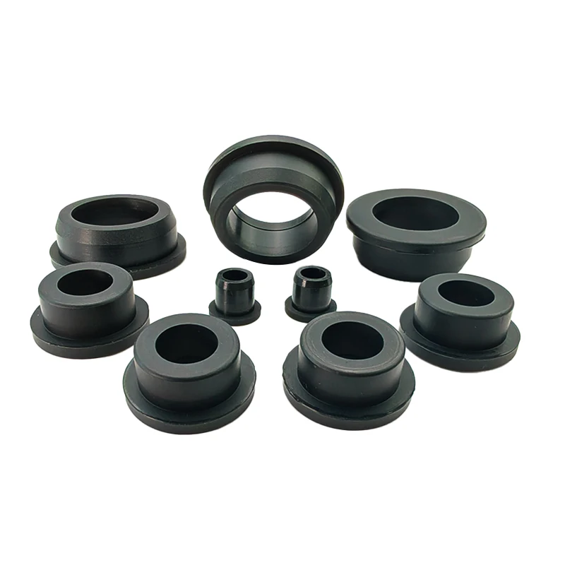 High-Temperature Resistant Soft Silicone T-Shaped Wire Protection Coil / Cable Gland Sealing Ring Hollow Hole Plug