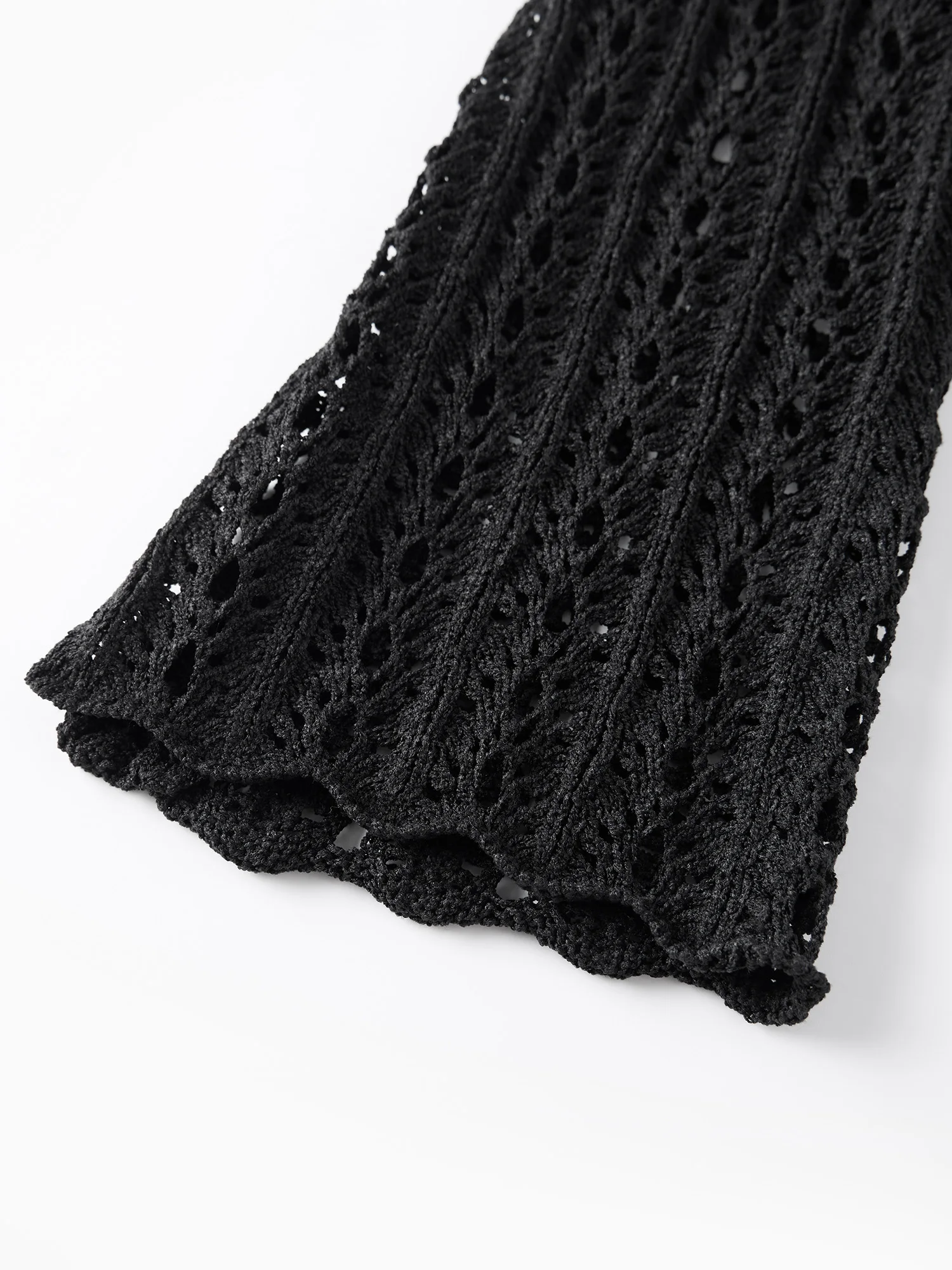 Cardigan en tricot ouvert sur le devant pour femmes, pull élégant, léger, couleur unie, manches longues cloche, boléro, manteau haussement d'épaules