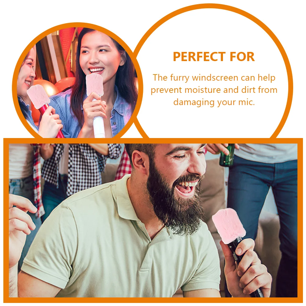

2pcs Microphone Windscreen Muff Compatible With Mk4 Outdoor Wind Cover For Clear Recording Washable Furry Mic Accessory Live