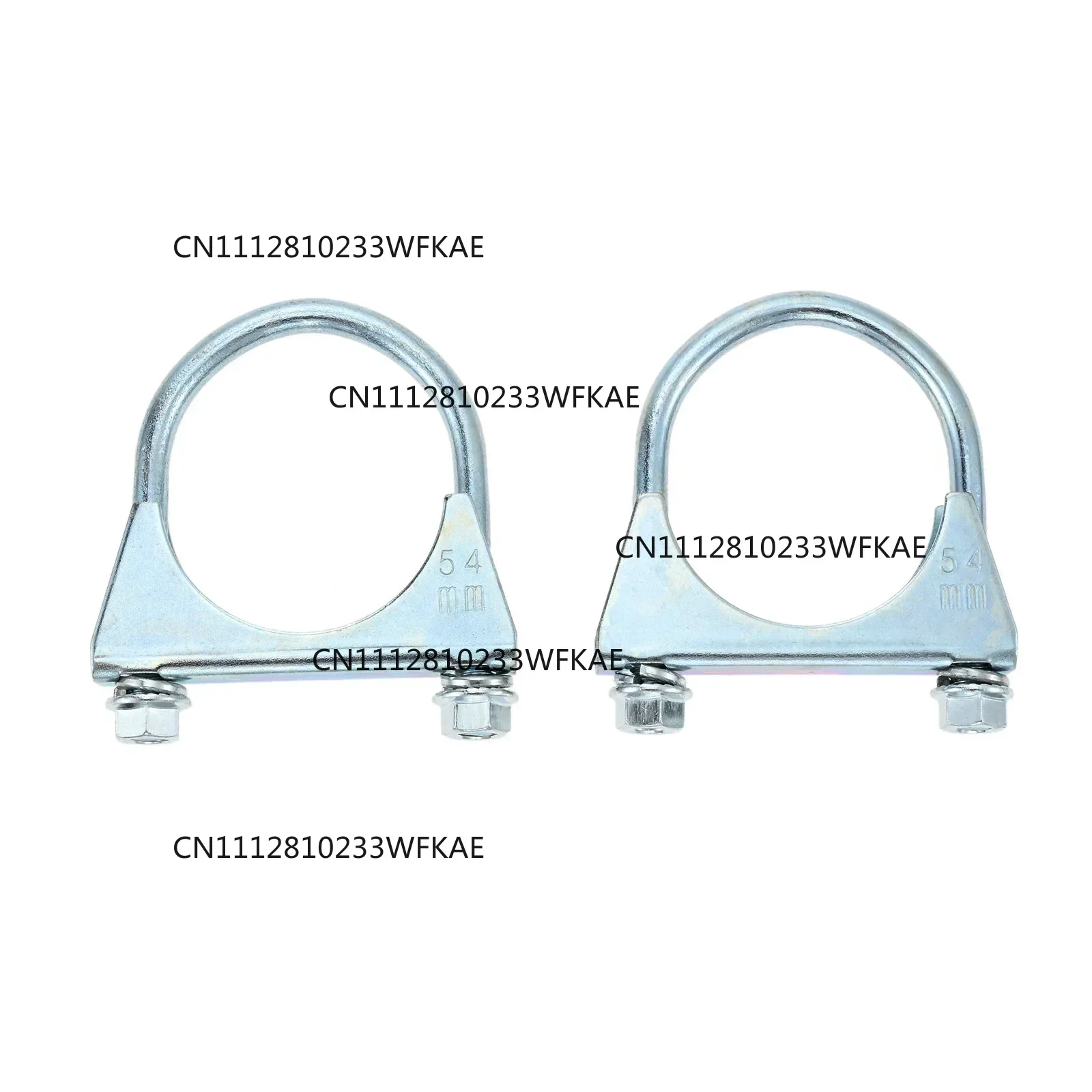 2Pcs 38-76MM Diameter U Bolt Clamps U-bolt and Nuts Exhaust Manifold Clip Accessories for RV Tractor Motorcycle Exhaust System