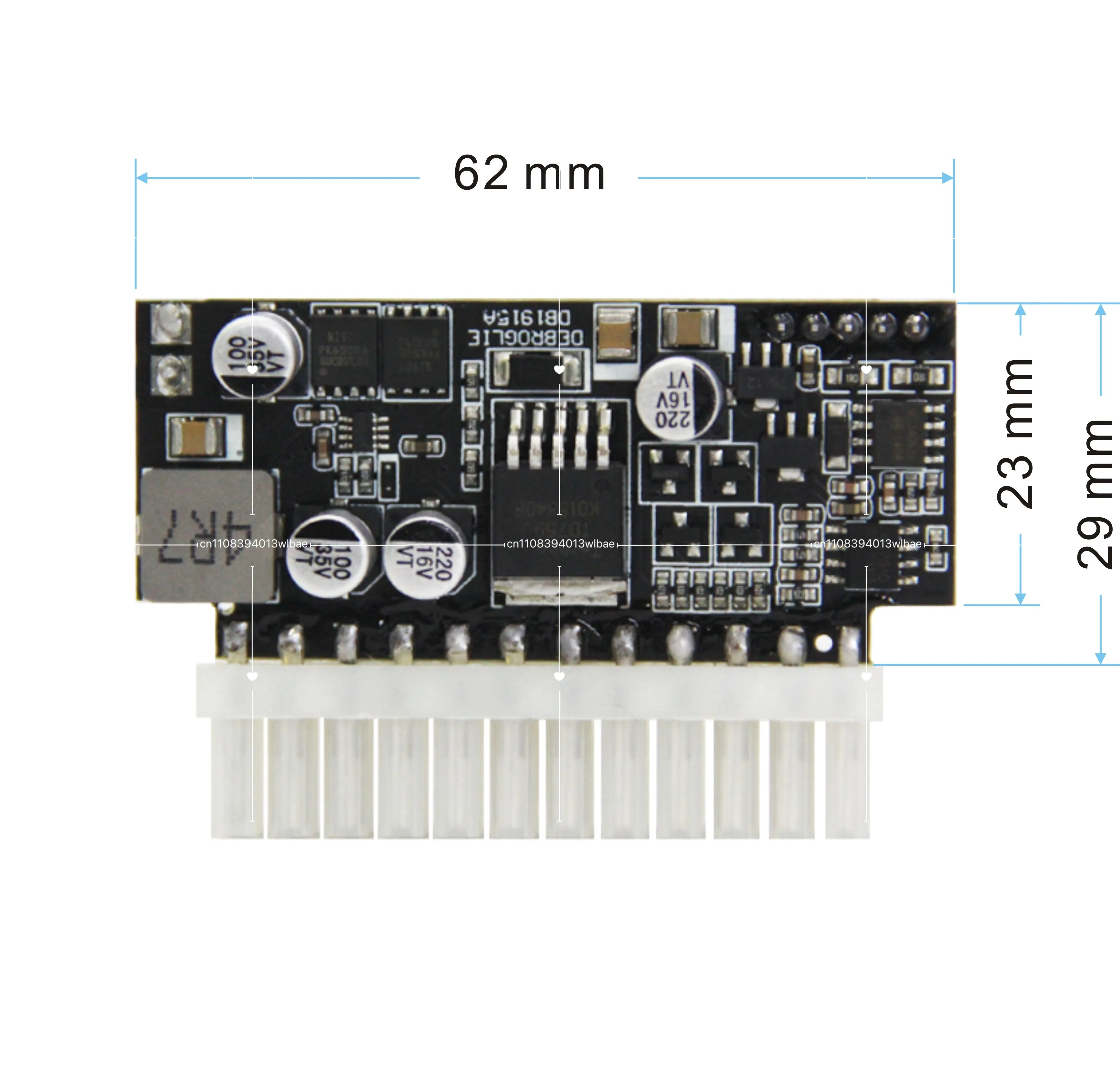 19V Wide Voltage DC-ATX Mini ITX Direct Plug-in Power Mode 200W Block Conversion Board Silent High Power 16-24V