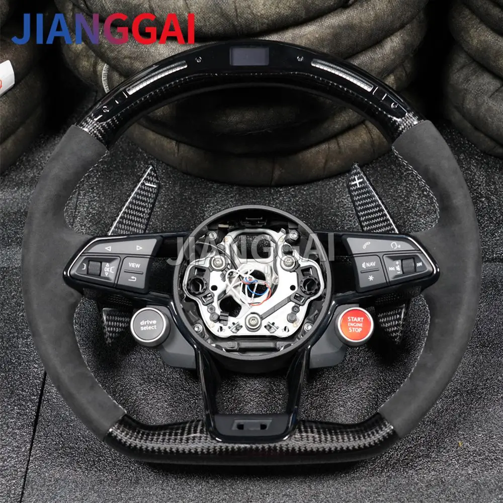 Led Carbon Fiber Steering Wheel Customized For Audi R8 TTS TT 2016-2021 Models LED Shift Sport Steering Wheel