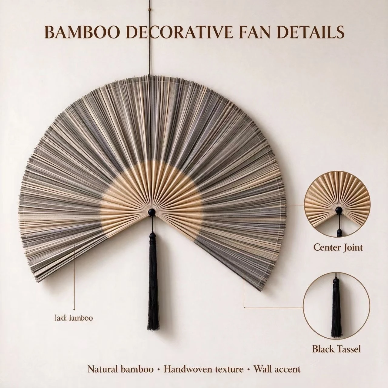 1. Handmade Woven Fan Wall Art, Modern Home Decor, Wall Decoration for Living Room, Room Decoration, Office Decoration