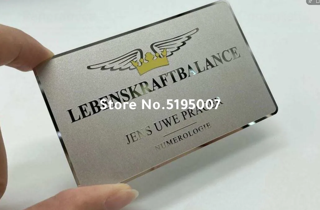 

Wholesale Cheap custom Engraved Stainless Steel Laser Cut Name black silver mirror finish blanks metal business cards