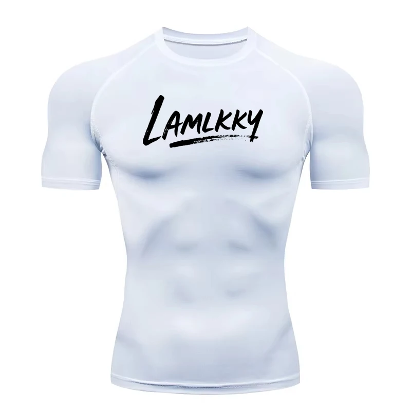

Men's LAMLKKY Compression Shirt | Quick Dry Gym Workout Fitness Top RL000465