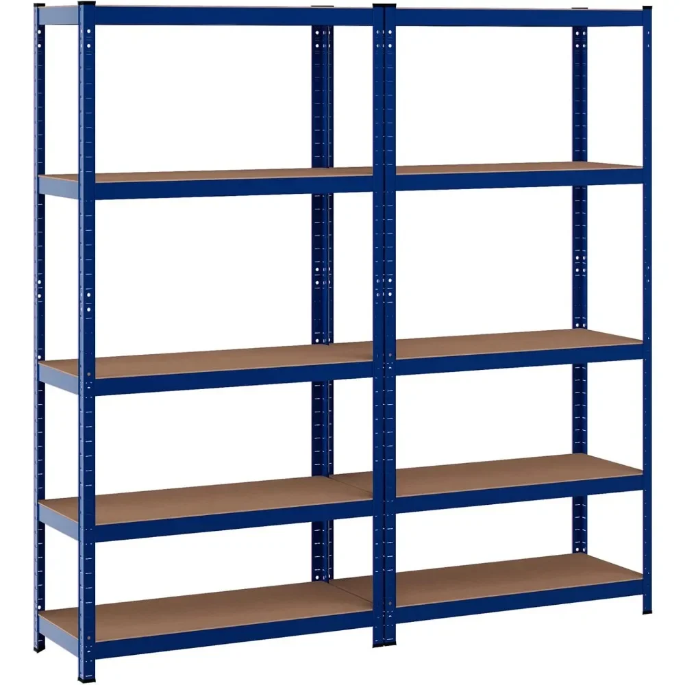 Storage Shelves Metal Garage Shelving Unit 5-Shelf Adjustable Heavy Duty Boltless Organizer Rack