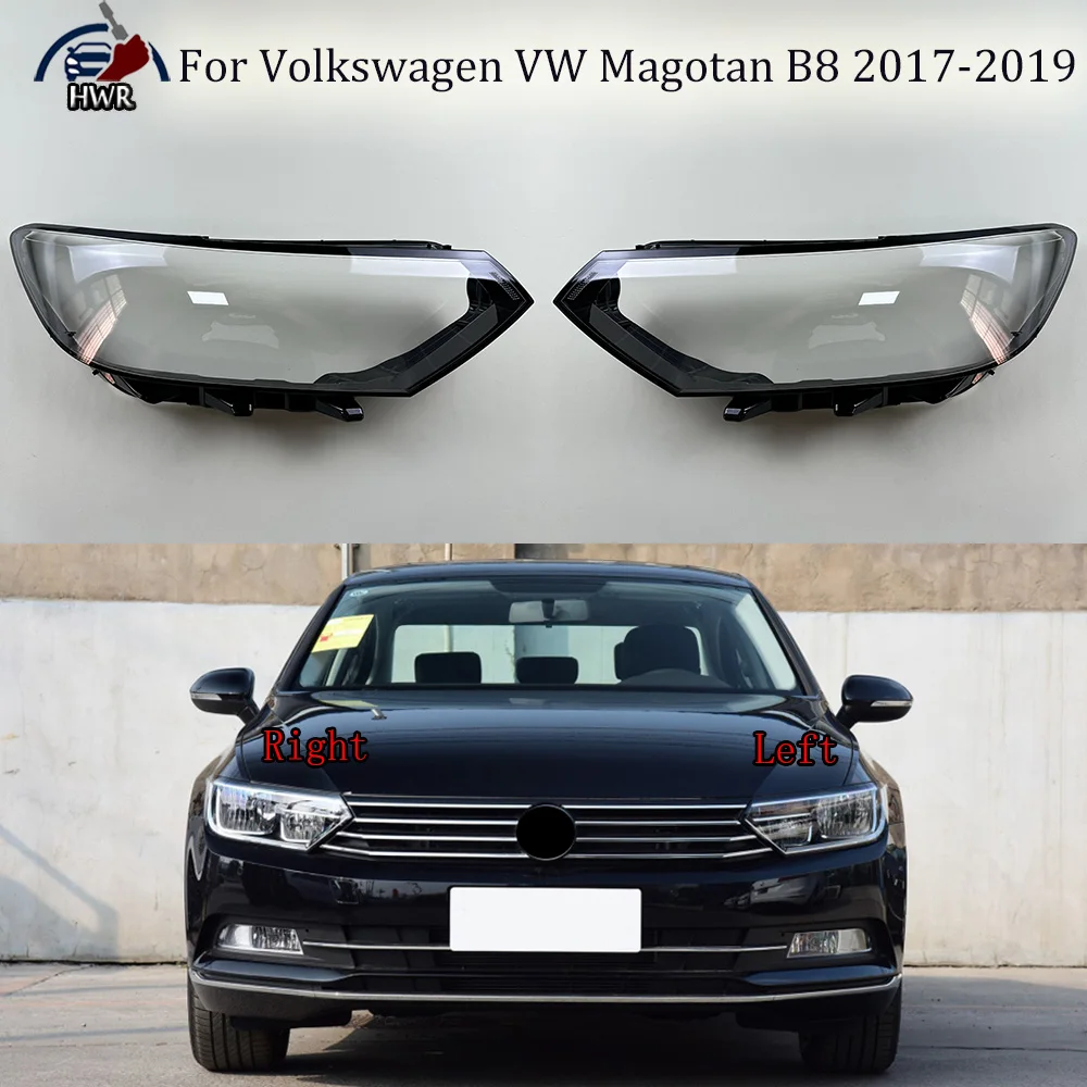 Headlamp Transparent Lampshade Shell Masks Headlight Cover Lens Plexiglass For Volkswagen VW Magotan B8 2017 2018 2019 Halogen