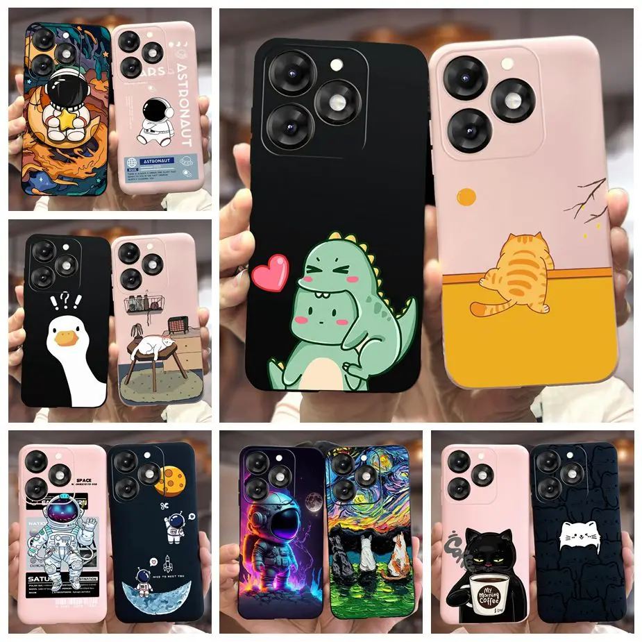 For ITEL A70 Case A665L Stylish Cartoon Painted Cover Shockproof Phone Case For Itel A70 A 70 ItelA70 Soft TPU Fundas 6.6'' Bags