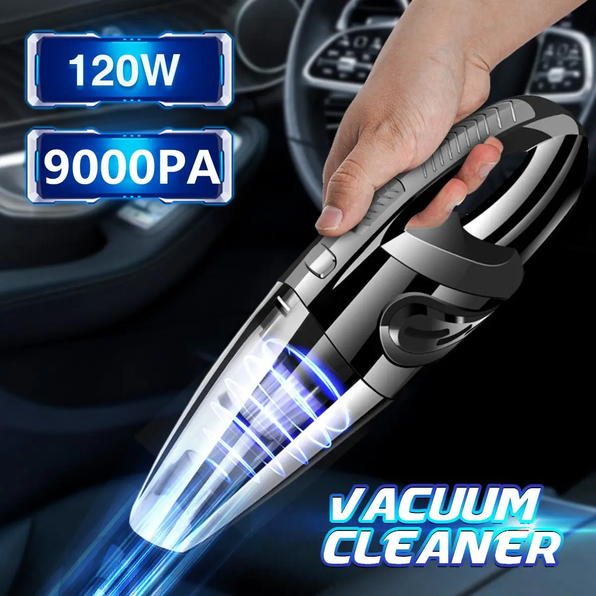 Car Vacuum Cleaner 9000Pa 120W Portable Wireless Car Powerful Vacuum Cleaner Small Vacuum Cleaner For Car & Home Vaccum Cleaners