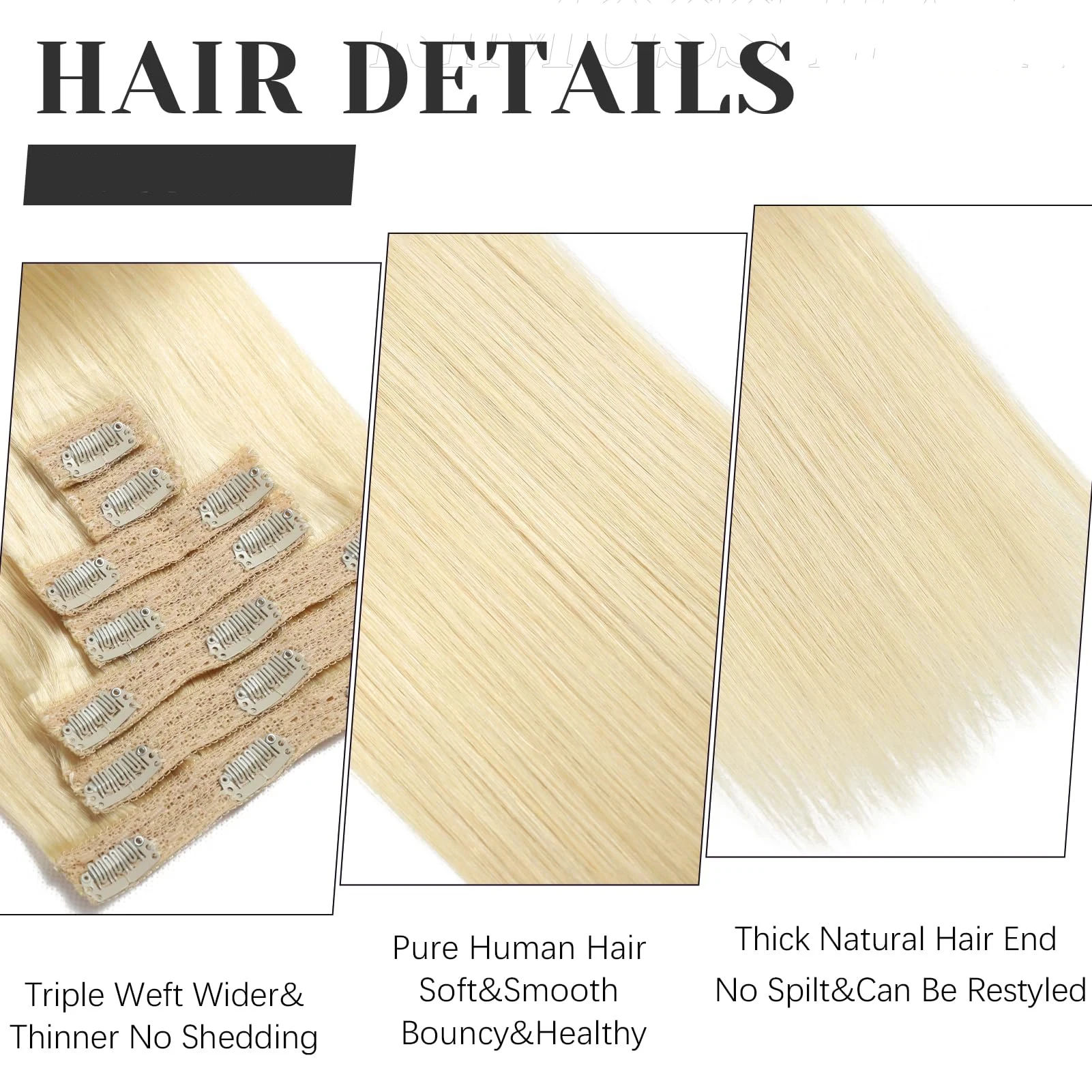 Natuurlijke Rechte Menselijke Haarclip In Extensions In Blonde 8 Stuks Per Set #613 Kleur Brazilian Human Hair Extension Echte Dubbele Inslag