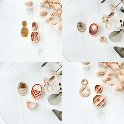 Polymer Clay Earring Cutter set, FAUX STONE, Dangle Clay Cutter, Abstract shape clay cutter