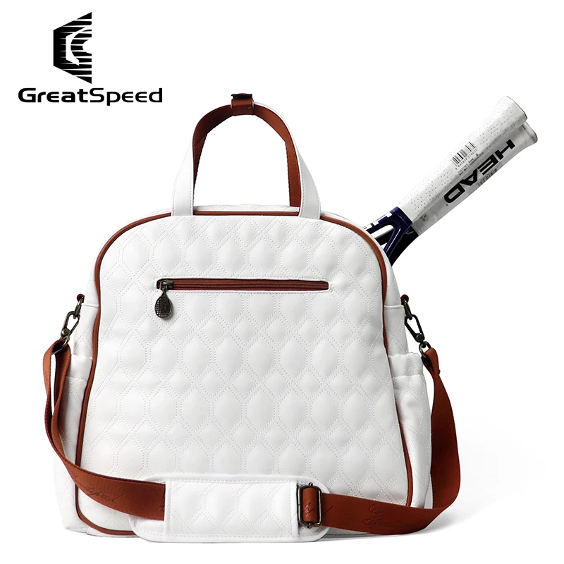 Modern Tennis Racquet Bag High Quality PU Women Girls Badminton Squash Tennis Racket Storage Bag Large Capacity Tenis Sports Bag