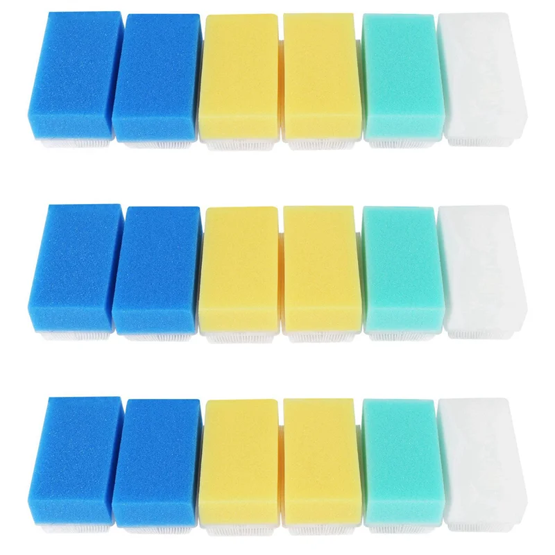 

JY-Baby Bath Sponge (18 Pieces) Soft Foam Washer With Cradle Cap Brush Body,Hair And Scalp Clean Gentle Baby Sensory Brush