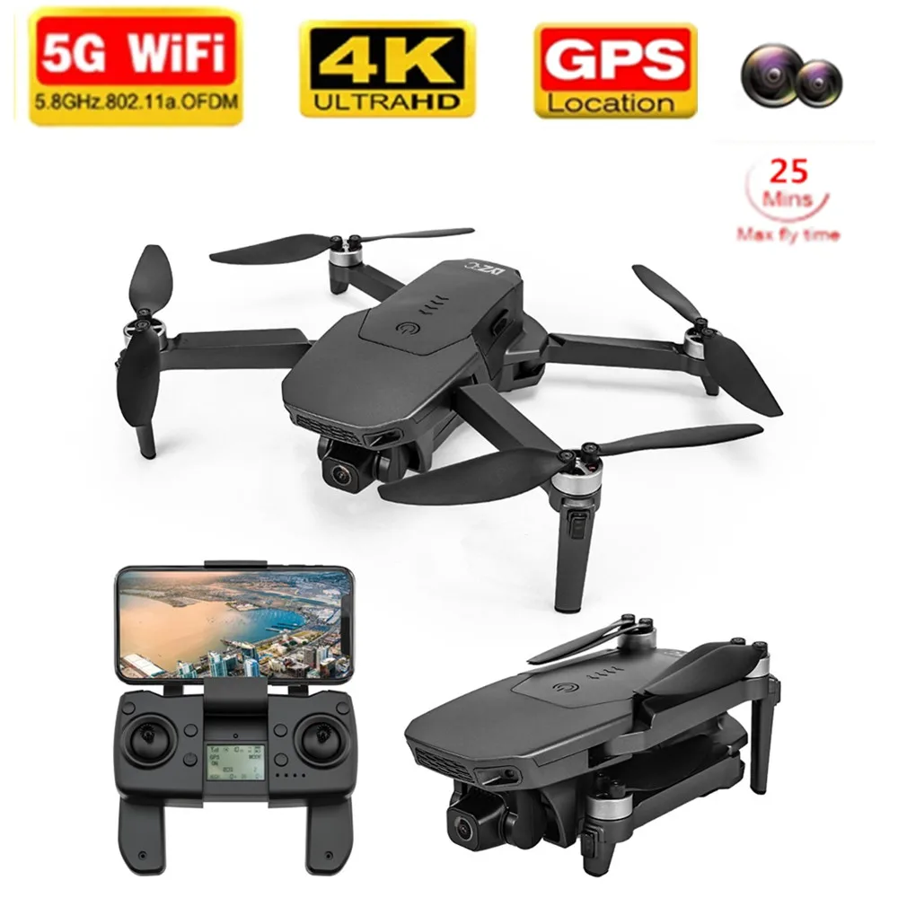 New Drone 4k Profesional HD Dual Camera 5G WIFI Brushless Motor RC Quadcopter Flight 25 Minutes Mini Dron 1200m VS SG906