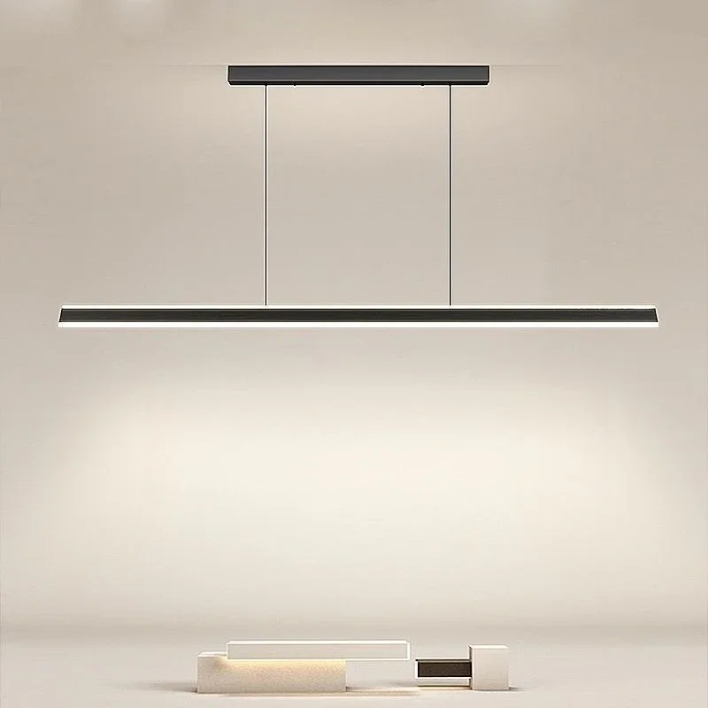 Restaurant chandelier minimalist, up and down luminous strip Internet celebrity dining room bar