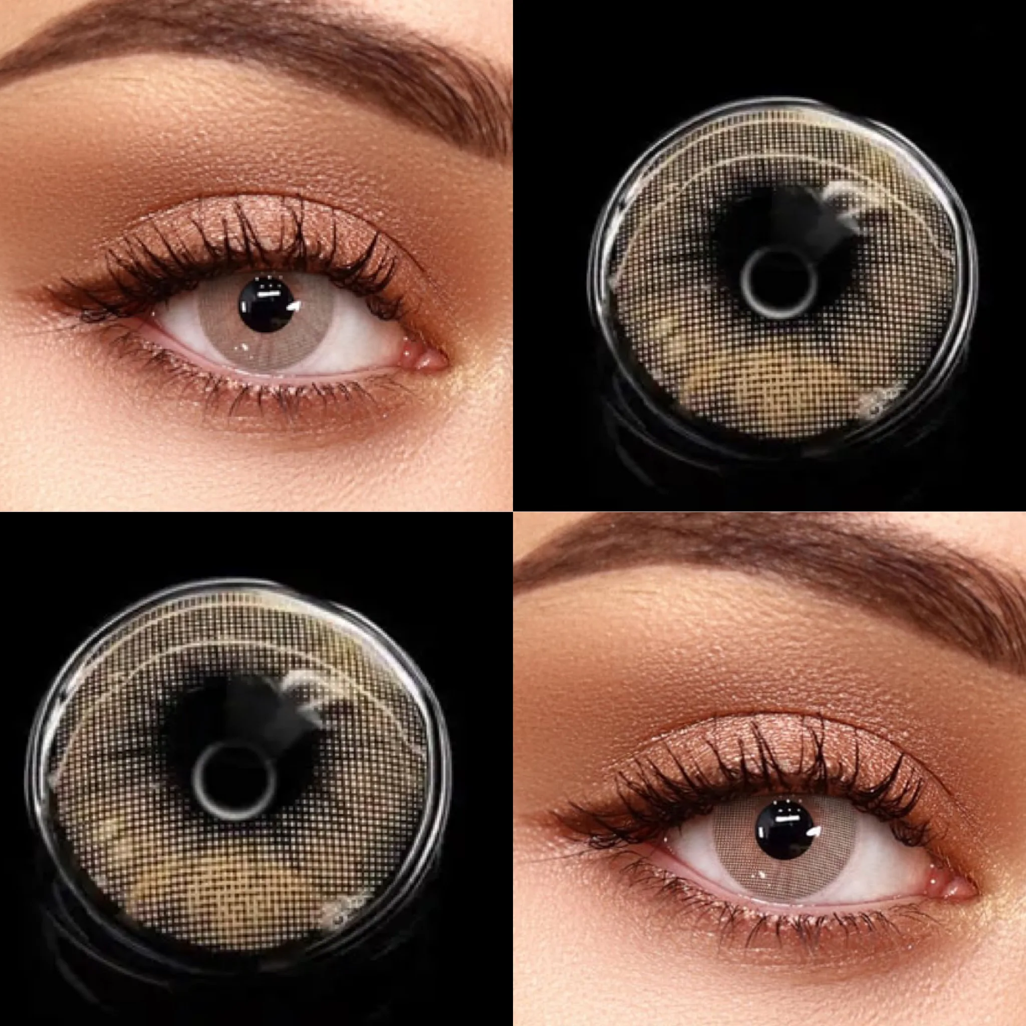 VISUASHOW Polar Light Colored Contact Lenses 2 Pcs Yearly Disposable Soft Small Pupil Prescription Myopia Color Contacts