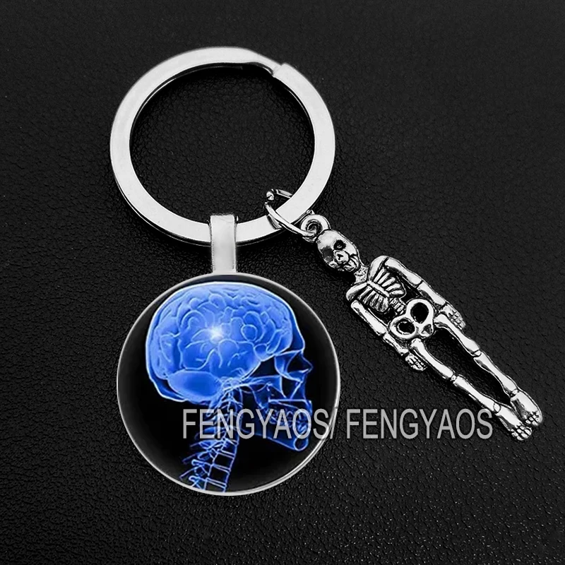 Creative X-Ray Keychain House Men and Women Radiology Keychains Purse Bag Key Ring Gift for Doctors