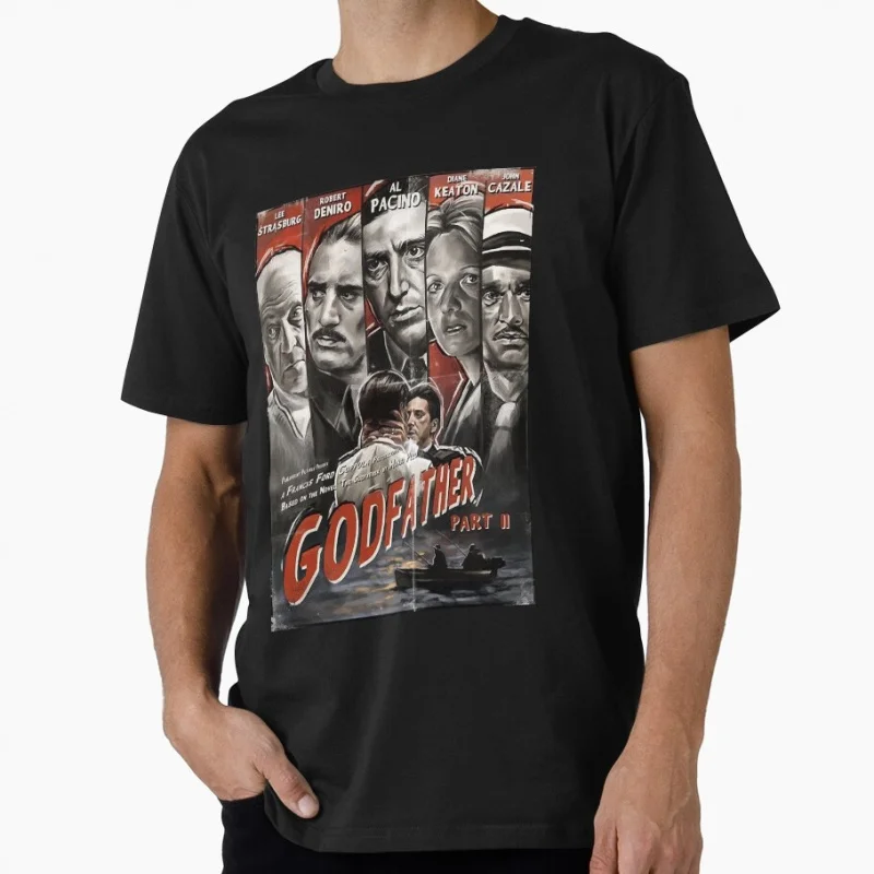 

Retro Crime Movie The Godfather Gift t shirt 0506 Men's 100% cotton O-Neck Short Sleeve Graphic clothes All size tee S-6XL