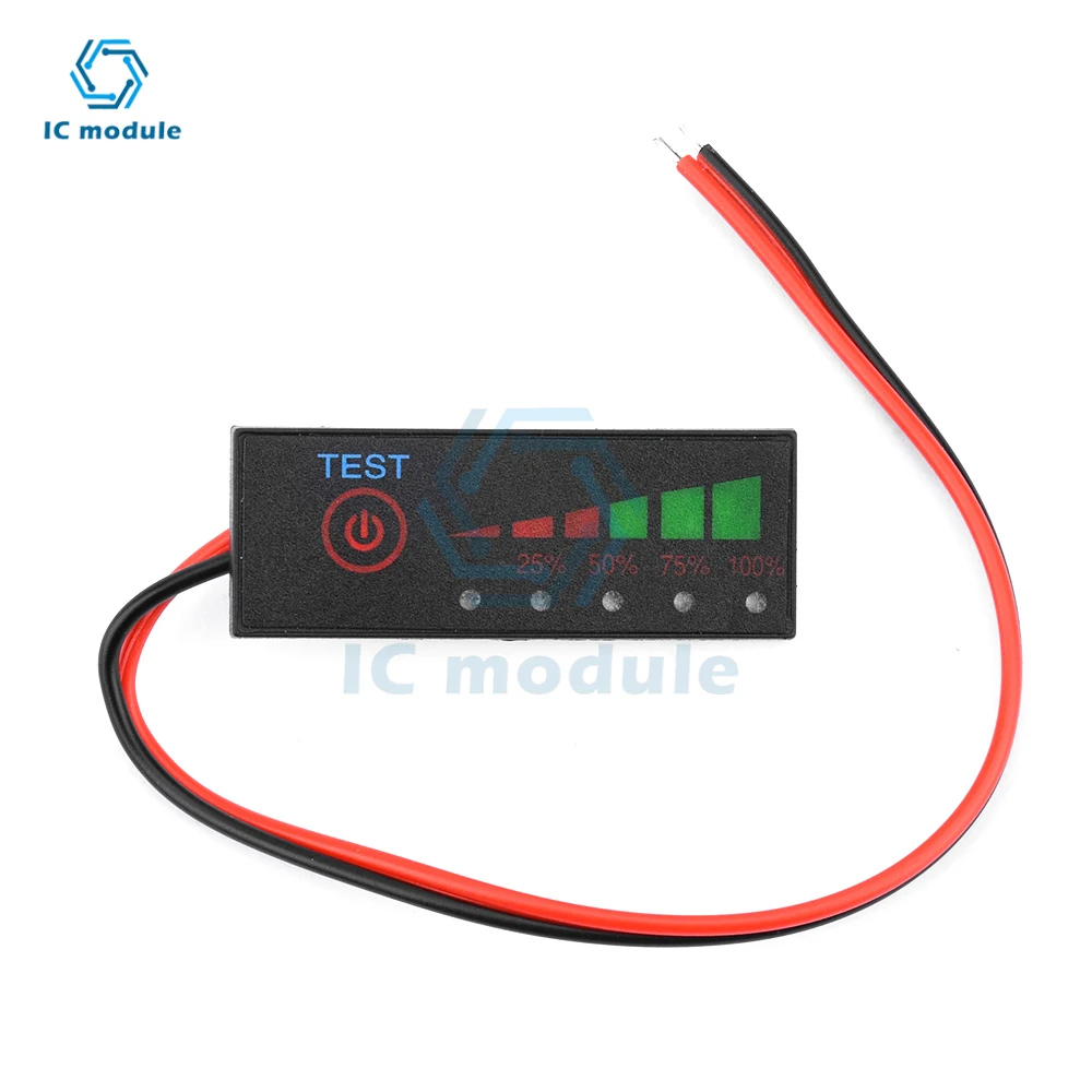 1S 3S 7S Lithium-Ion Battery Percentage Indicator Board LEDElectricity Display Module Suitable for Most Electric Car Batteries