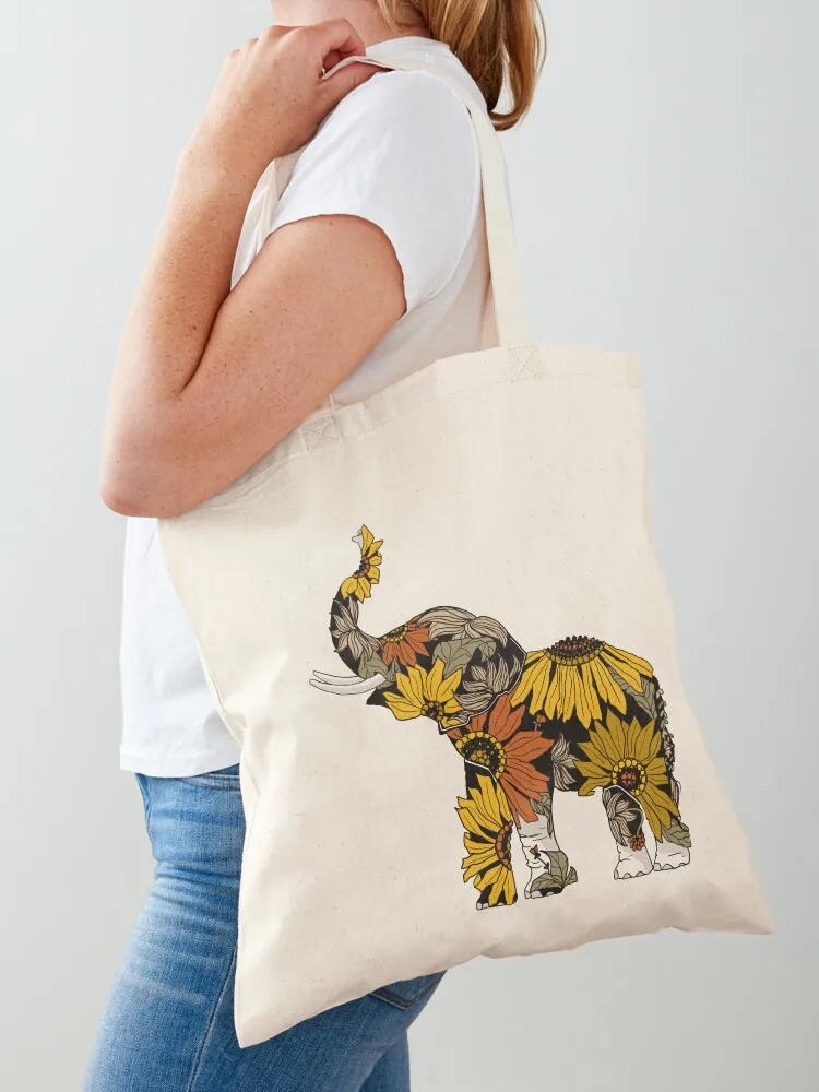 

Sunflower Elephant - Color Tote Bag tote bags men shopper bag woman Eco bag tote men's