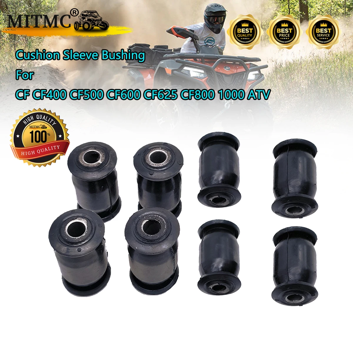 

8Pcs Cushion Sleeve Bushing For CF CF400 CF500 CF600 CF625 CF800 1000 ATV Quad Parts GO KART 9DQV-050900-3000