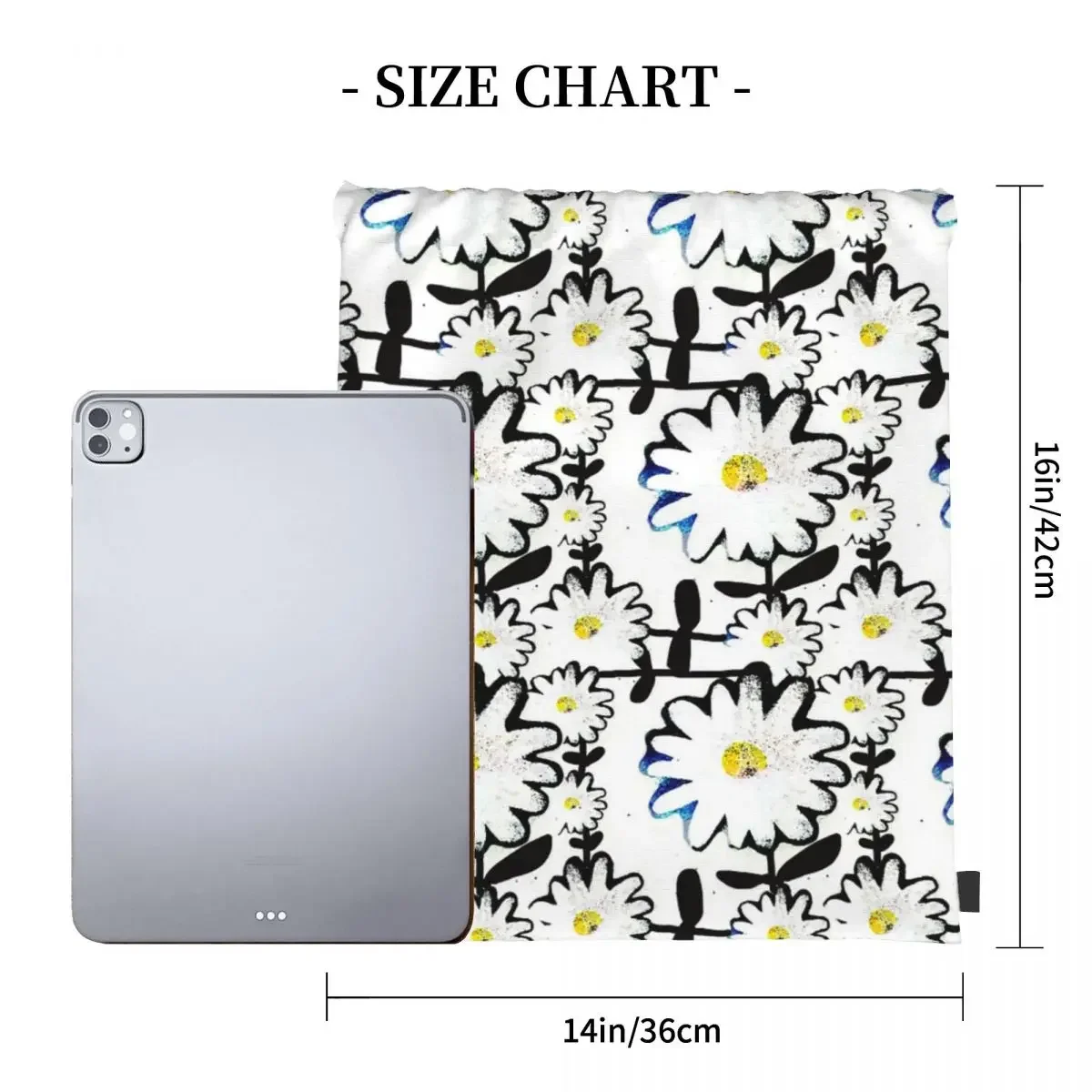 데이지 데이즈 배낭, 캐주얼 휴대용 드로스트링 백, 드로스트링 번들 포켓 보관 가방, 여행 학생용 책가방